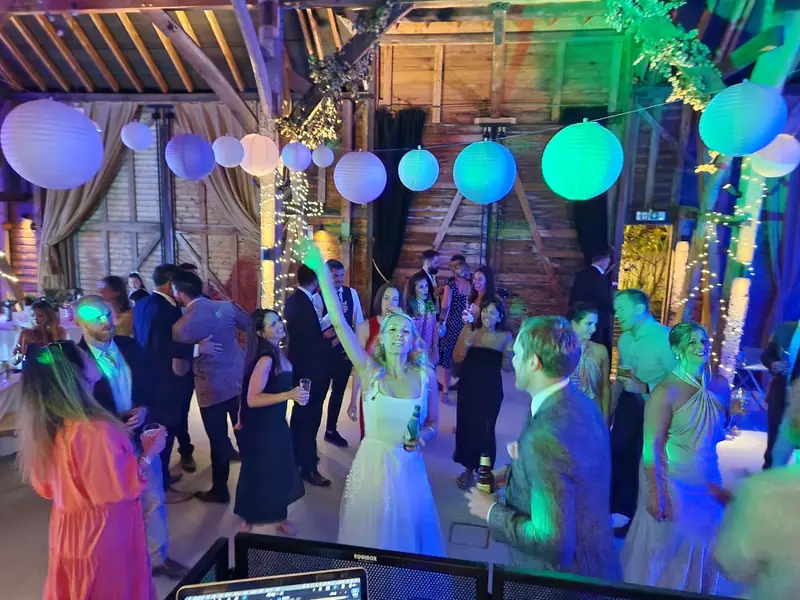 Barn wedding dance floor